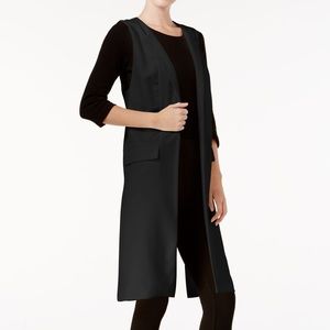 Kensie Black Duster Vest Size Small